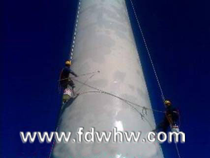 山東長島風力發(fā)電有限公司 50m風機塔筒防腐工程